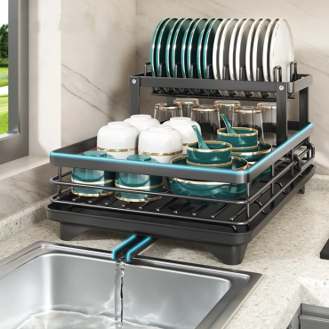 Kitchen-Organizer-Dish-Drying-Rack-Kitchen-Utensils-Drainer-Rack-With-Drain-Basket-Dinnerware-Organizer-Kitchen-Storage